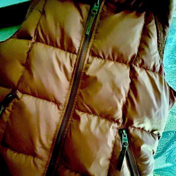 Ugg Puffer Down Vest Shearling Removable Collar zipper Pockets SZ Small EUC - Picture 3 of 13